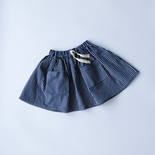 nika corduroy skirt - navy stripe