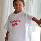 running late - white