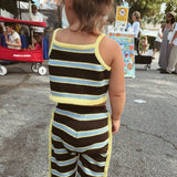 elke top - chocolate stripe