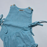 gigi bloomer set - blue check