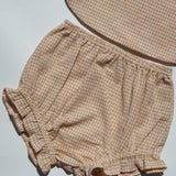 gigi bloomer set - orange check
