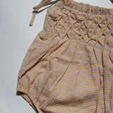 raphael hand smocked romper - orange check