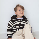banjo knit sweater - chocolate stripe PRE ORDER