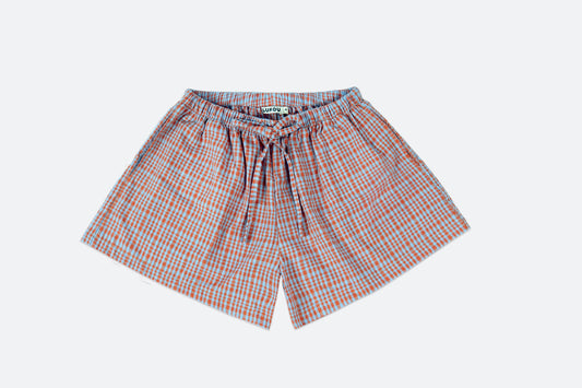 lottie women's short - red / blue check