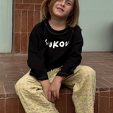 nova pants - electric green check