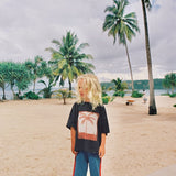 pool side t-shirt - chocolate