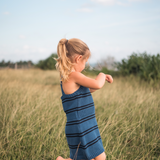 jac mini knit - blue / navy stripe