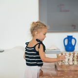 bobbie crop top -navy / white stripe