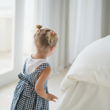 yasmin wrap dress - navy gingham