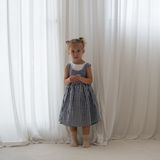 yasmin wrap dress - navy gingham