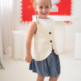 alma crochet vest - un-dyed