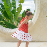 rio sukou signature singlet - tomato