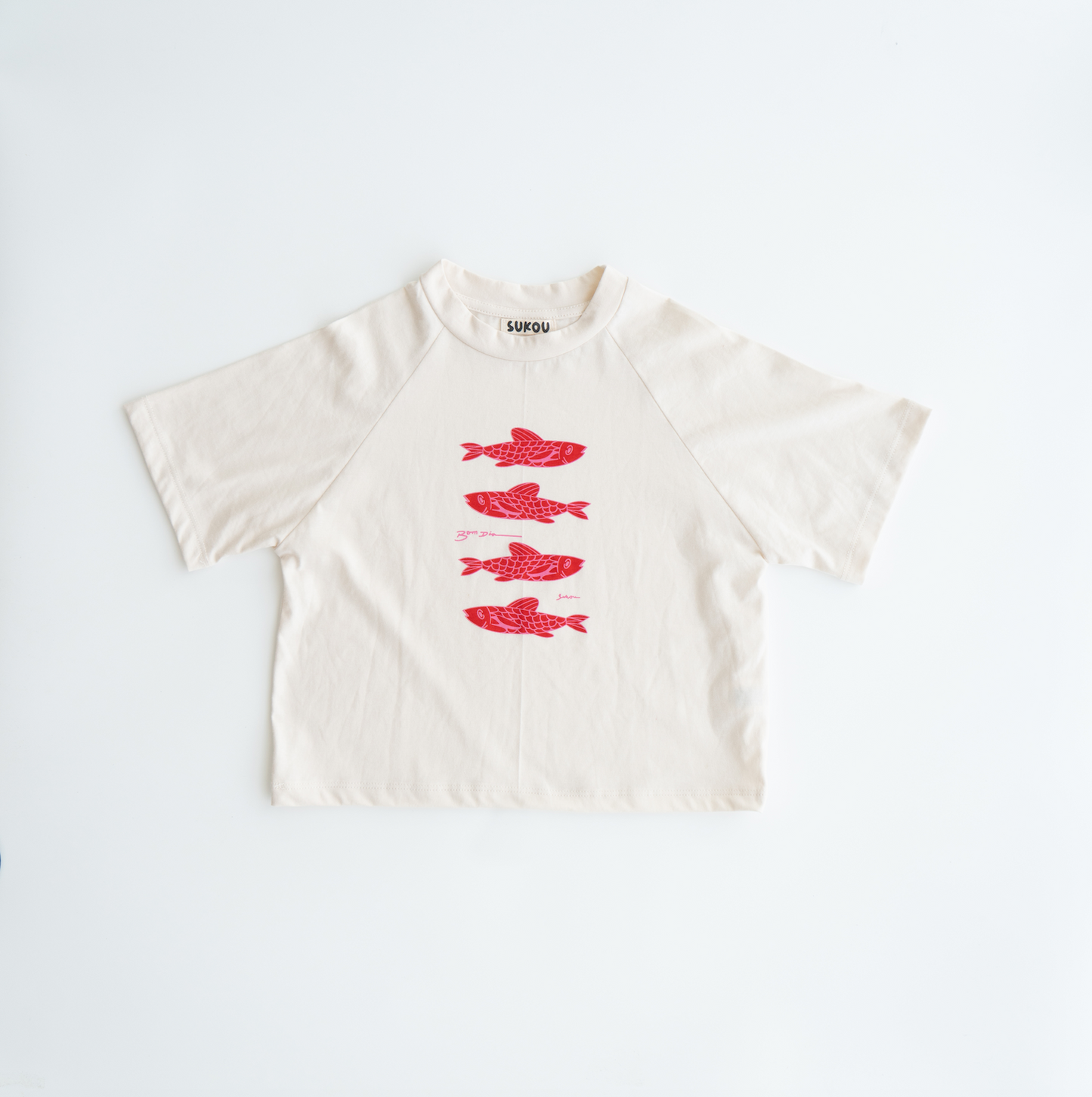 sukou signature t-shirt sardines - pink / red