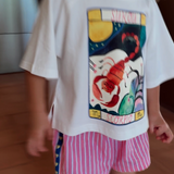 levi shorts - pink stripe heart