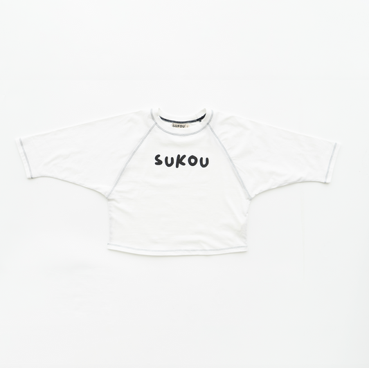 sukou signature long sleeved - white