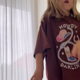 howdy darlin' t-shirt - chocolate