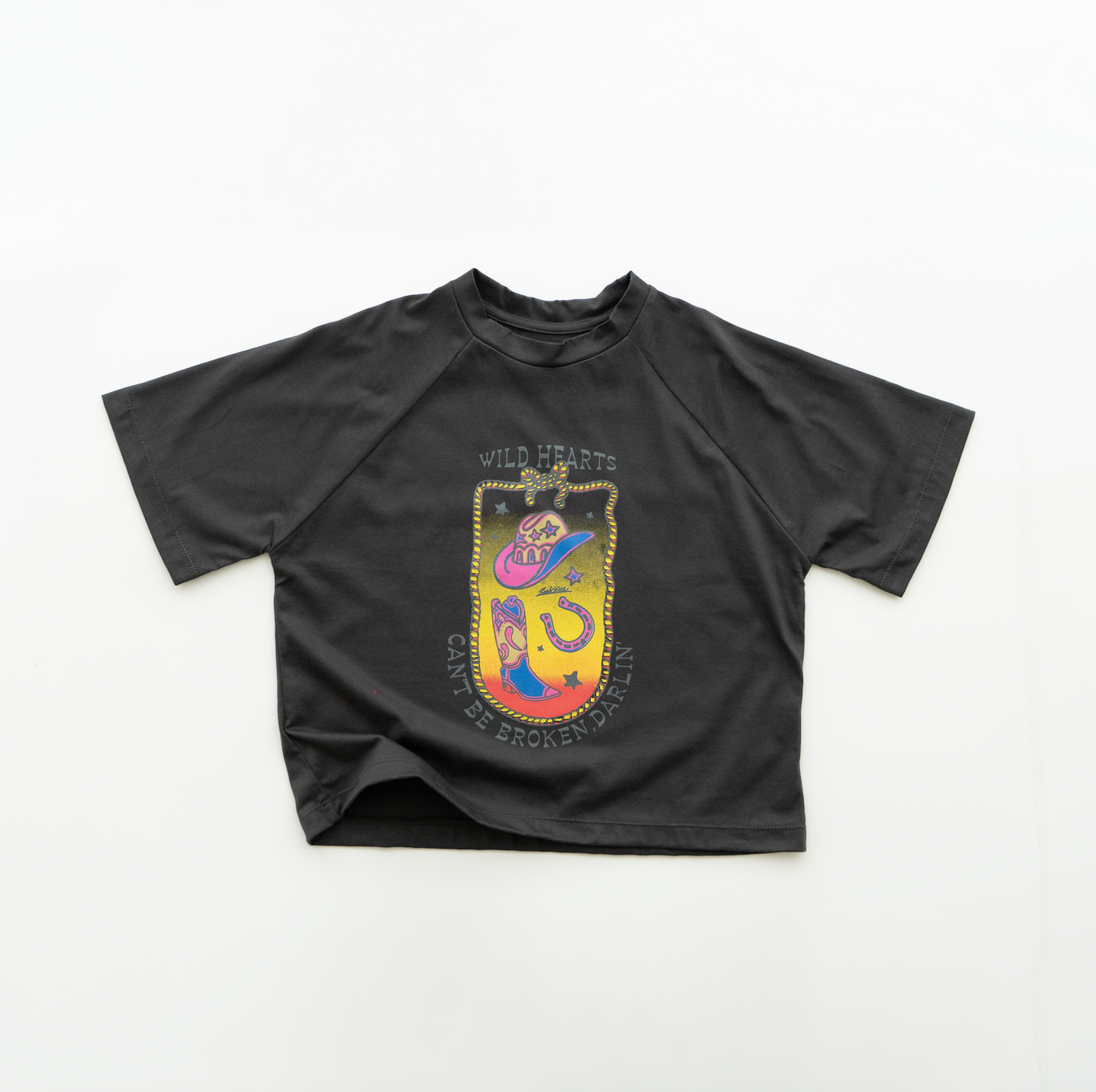 wild hearts can't be broken, darlin' t-shirt - charcoal