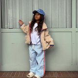 paloma pants - blue / red stripe