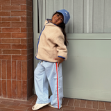 paloma pants - blue / red stripe