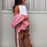 paloma pants - chocolate stripe