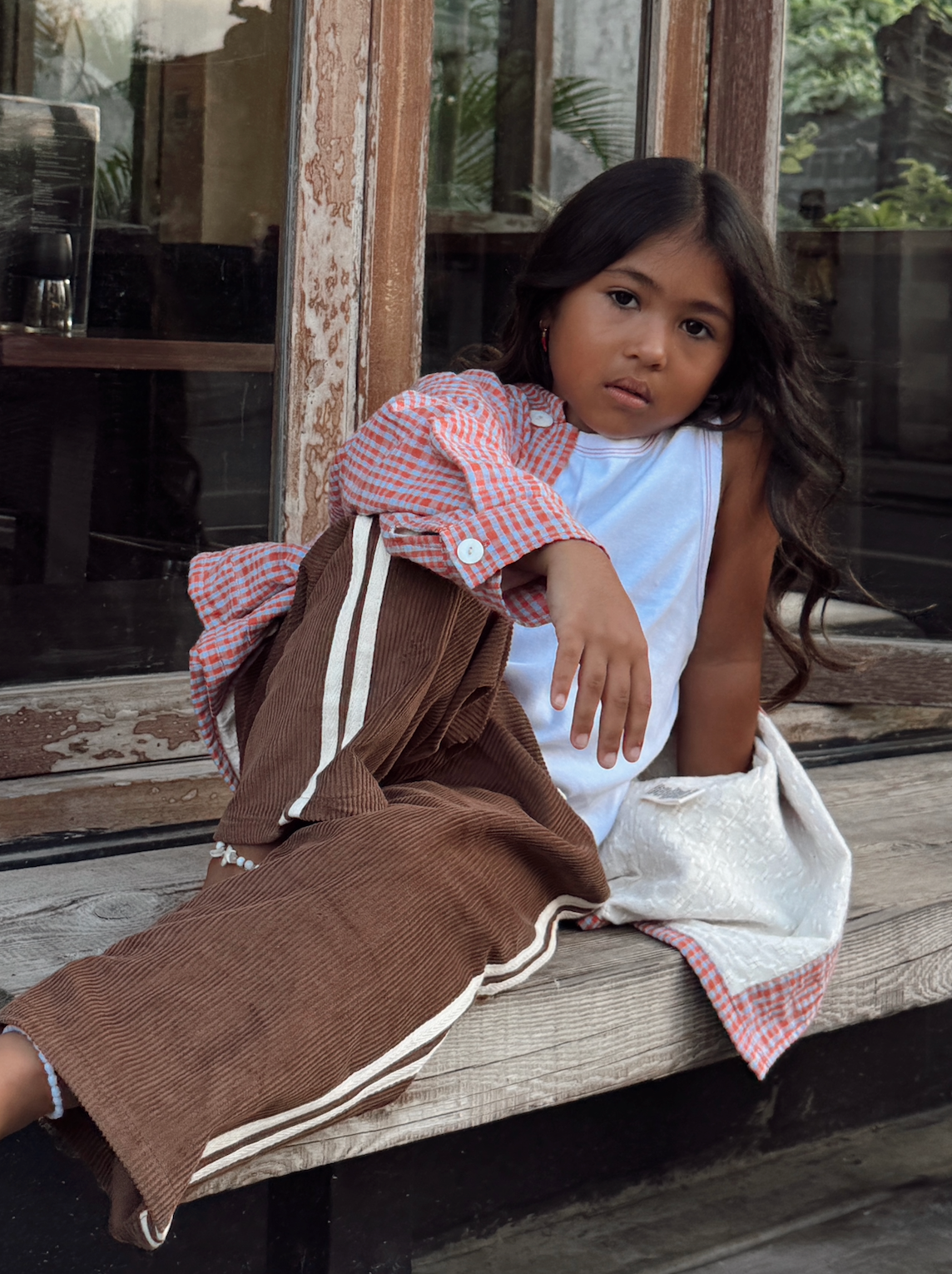 paloma pants - chocolate stripe