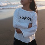 sukou signature long sleeved - white