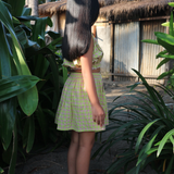 nika corduroy skirt - electric green check