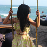 nika corduroy skirt - electric green check