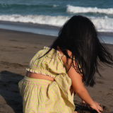 ziggy top - electric green check