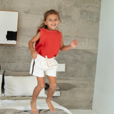 levi shorts - white stripe heart