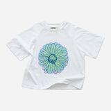 sukou green flower t-shirt