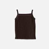 sukou rib singlet - chocolate