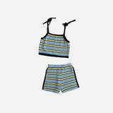 bobbie top - blue / yellow