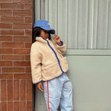 freddie reversible jacket - red / blue check