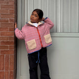 freddie reversible jacket - red / blue check