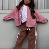 joey jacket - red / blue check