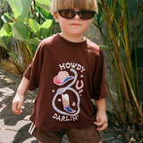 howdy darlin' t-shirt - chocolate