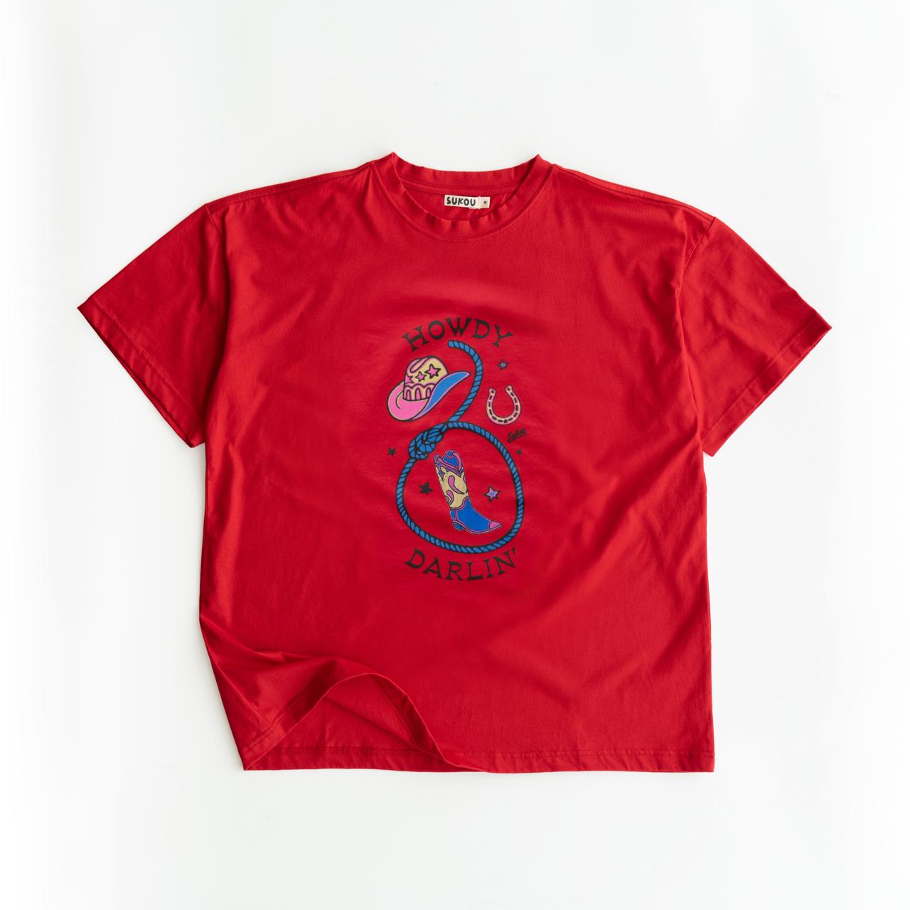 howdy, darlin' women's t-shirt - red