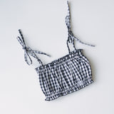 ziggy top - black gingham