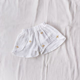 beau hand embroidered umbrella shorts