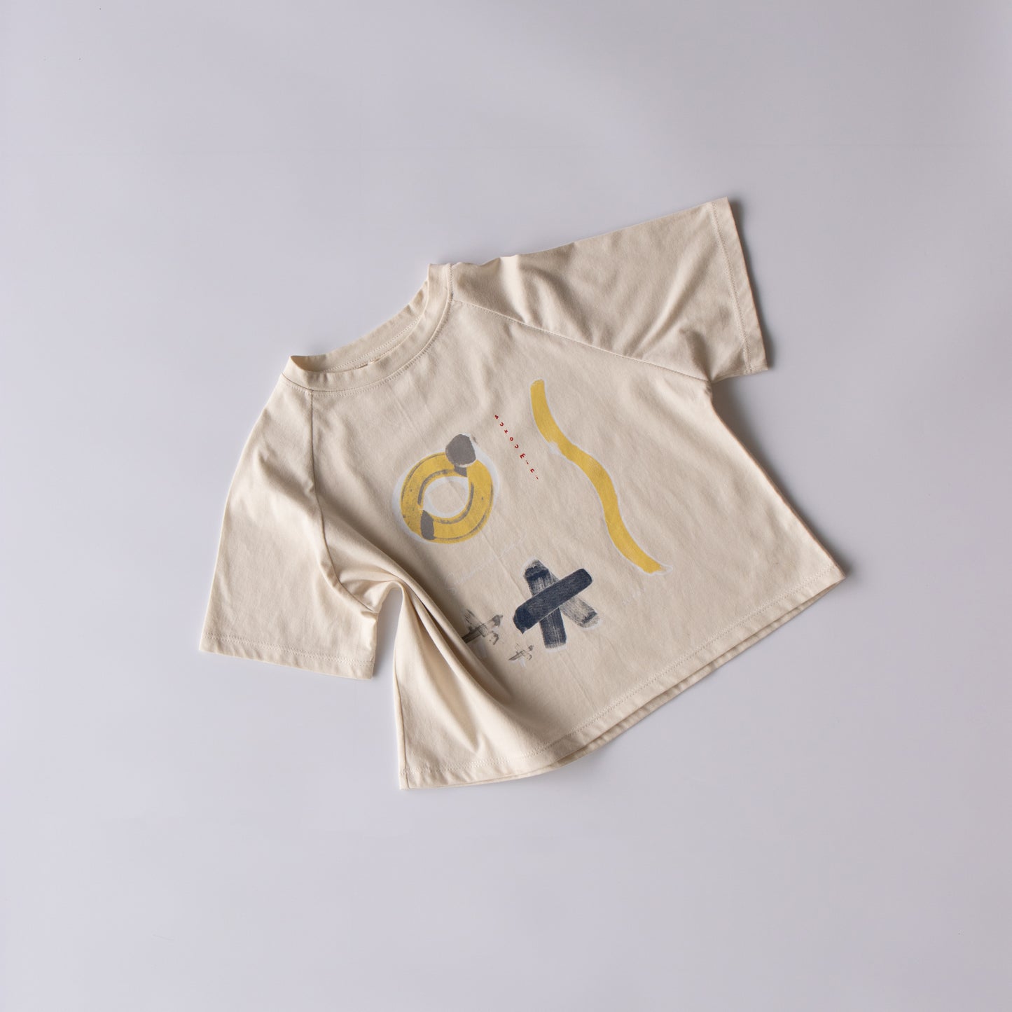 sukou signature t-shirt - cream / yellow