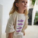 sukou signature t-shirt sardines - pink / blue